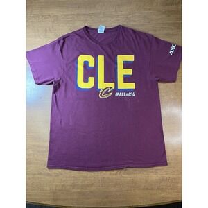 Cleveland Cavs #Allin216 Tshirt Men's XL Maroon Basketball 2016 Finals Shirt NBA